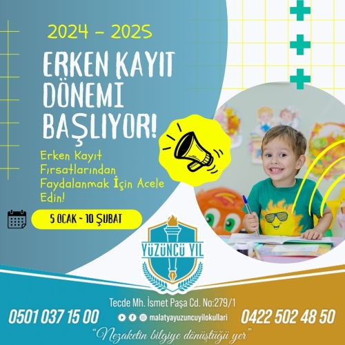 2024-2025 Erken Kayıt Dönemi Başlıyor!